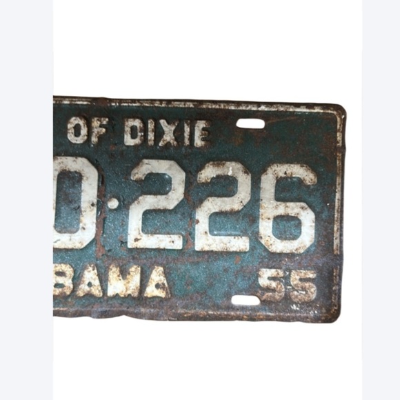Vintage 1955 Alabama License Plate – Heart of Dixie – Rustic Décor - Picture 3 of 4